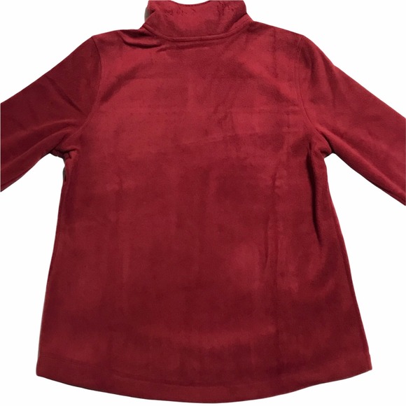 Tek Gear Petite Women's Micro Fleece Pullover Size S Wine Burgundy Quarter Zip - Picture 2 of 4